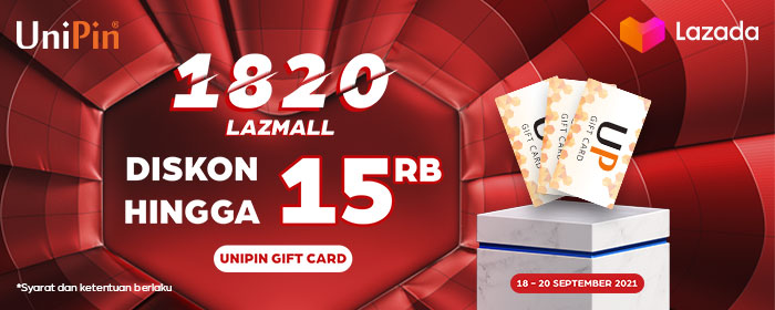 1820 LazMall diskon hingga 15rb Voucher Game di Lazada